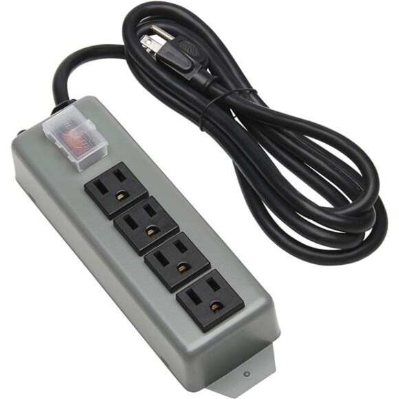 Industrial Power Strip 4 Outlet 6' Cord, Locking - Picture 1 of 8